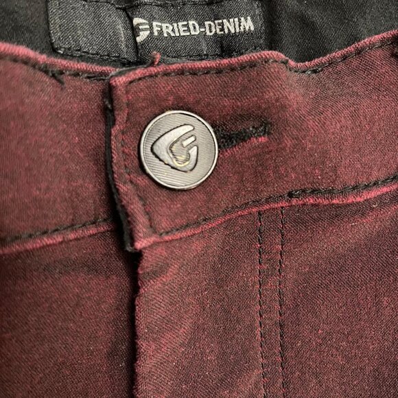 GFried Denim Burgundy Dressy Jeans Mens 34x30 - Picture 6 of 8